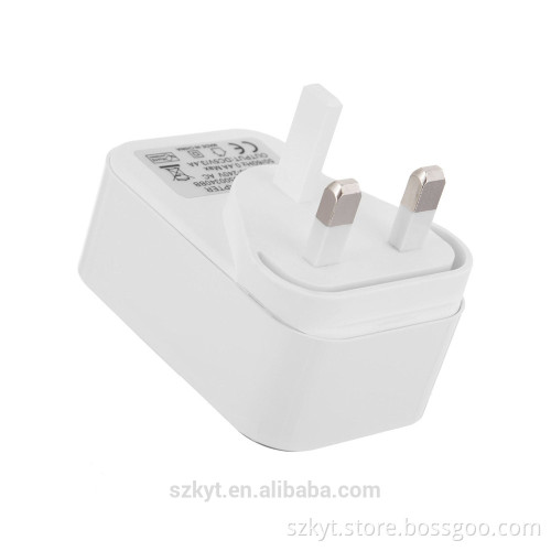 TUV CE FCC ROHS SAA approved 5V 4A dual usb wall charger with socket